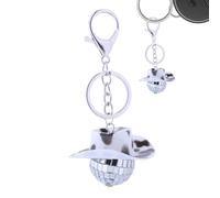 Mini boule disco, boule disco miroir Shine Cowboy Hat Decor Étincelant | Petites boules disco Accessoire de danse à breloque pendante pour sac à dos de voiture, sac à main pour téléphone, Clip à UN