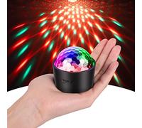 Mini Boule Disco, Lumière de fête Jeux de Lumière, 7 RGB à Commande Sonore Projecteur LED Commande Vocale, Effet de Lumière Disco pour Fête, Noël, Bar, Club, DJ, Enfants