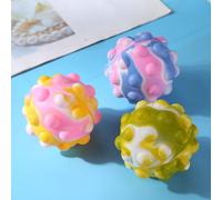 Mini Boule Élastique En Silicone 3d Portable, Anti-Anxiété, Anti-Stress Coloré, Anti-Stress, Jouet Sensoriel Tdah, Noël