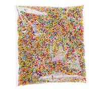 Mini boules de mousse colorée en mousse de polystyrène pour décoration de slime - 2,5 à 3,5 mm - Mélange de couleurs durable et