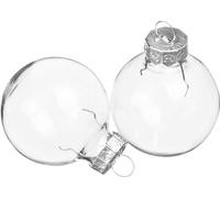 Mini boules de Noël en verre Retro Transparent 3cm 22pcs Déco