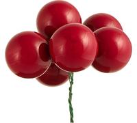 Mini boules de Noël en verre rouge Ø40mm 32 pcs - Boules de Noël Décoration