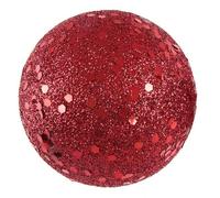 Mini-boules décoratives - Sachet 50 pièces - Rouge pailleté - Ø 1 cm - Polystyrène