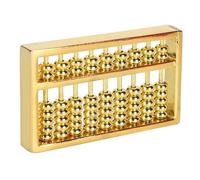 Mini Boulier en Laiton, Boulier Numérique Standard à 9 Vitesses, Calculatrice Chinoise, Outil de Calcul Mathématique pour la Décoration de Collection