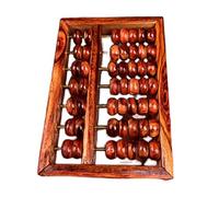 Mini boulier porte-bonheur, cadre rétro en laiton, collection 7 positions, petit ornement, marron, 9,2 x 6 x 1,1 cm, 1 pièce