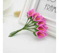 Mini Bouquet De Fleurs Calla Artificielles, Fait À La Main En Mousse, 12 Pièces, Bricolage Couronne De Fleurs Pour Décoration De Mariage, Coffret Cadeau, Scrapbooking, Fabrication De Fausses Fleurs