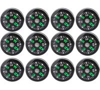 Mini Boussole 12pcs Boussole Remplie D'huile De Coquille Dure Pour La Randonnée En Camping En Plein Air