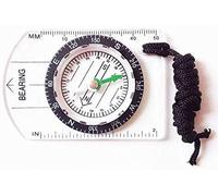 Mini boussole avec échelle - Mini boussole professionnelle - Règle multifonctionnelle - Outil de guidage pour randonnée et camping - Transparent, charmant et professionnel