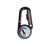 Mini boussole compacte avec thermomètre et mousqueton pour les aventures en plein air telles que la randonnée, le camping et l'exploration (C)