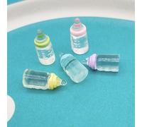 Mini Bouteille De Lait Pour Le Remplissage De Breloques, 5 Pièces