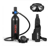 Mini Bouteille de Plongée 1 L-VEVOR-Bloc pour Plongée Portable avec Sac à Dos et Lunettes, Autonomie jusqu'à 20 Minutes