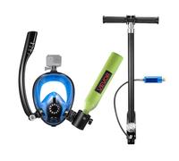 Mini Bouteille de Plongée-VEVOR-avec Masque Sous-marin, Bloc pour Plongée Portable 0,5 L, Réutilisable, jusqu'à 10 Minutes