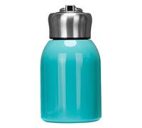 Mini bouteille d'eau isotherme en acier inoxydable anti-fuite, portable avec crochet, 300 ml, vert (bleu, 13 x 7,5 cm)