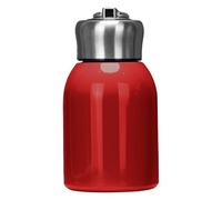 Mini bouteille d'eau isotherme en acier inoxydable anti-fuite, portable avec crochet - 300 ml - Vert (rouge, 13 x 7,5 cm)