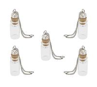 Mini bouteille en verre avec bouchon en liège pendentif fiole bricolage décoration 1ml transparent