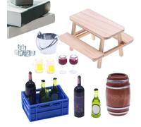 Mini Bouteilles De Bière - Modèle De Cave À Vin | Bouteilles De Bière Miniatures, Modèle De Bouteille Rouge De Simulation De Cave, Décor De Bar Miniature, Accessoire De Maison De Jeu, Mini Présentoir