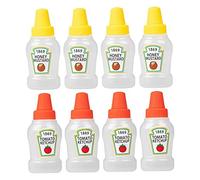 Mini bouteilles de ketchup 25 ml 8 pcs mini-bouteilles de condiments miel bouteilles de moutarde de bureau travailleur silaté portable conteneur bento condiments mayonnaise sirop vinaigre