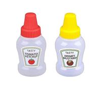 Mini bouteilles de ketchup, 25 ml, mini bouteilles à condiments en plastique pour sauce, ketchup et sirop de moutarde