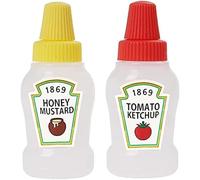 Mini Bouteilles de Ketchup de Tomate de 25 ML, récipient de Sauce Portable pour Vinaigrette, récipients pour Garde-Manger pour boîte à bento, 2 pièces, récipient de Sauce portableLa Mode ingénieuse