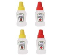 Mini bouteilles de ketchup rechargeables de 25 ml pour condiments - Pour salade, vinaigrettes, tomates, ketchup, bento - Pour dîner, condiments - Pour enfants et adultes - Pour employés de bureau
