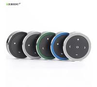 Mini bouton multimédia sans fil compatible Bluetooth, télécommande pour volant de voiture et moto, lecture de musique MP3 pour IOS et Android Noir avec support