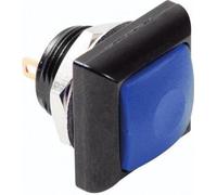 Mini-Bouton-Poussoir - Carré - Métal - Capuchon De Protection Bleu - 1P Spst Off-(On)