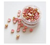 Mini boutons en perles de poupée Ultra-petits, 5mm, 100 pièces, boucle ceinture for bricolage, vêtements, chemise, chaussures, accessoires couture, Scrapbooking Pour Robes(3 Peach Pink)