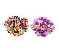 Mini Boutons Ronds En Résine De 6mm, 600 Pièces, Outils De Couture, Boutons Décoratifs Et 100 Pièces Mixtes, 2 Trous, Bricolage En Bois, Coeur