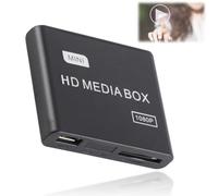 Mini Box Décodage Lecteur Multimédia de Petite Taille, Forte compatibilité Lecteur Multimédia 1080P Belle Apparence Prise en Charge RM/RMVB (Real8/9/10) Prise (Prise UE)