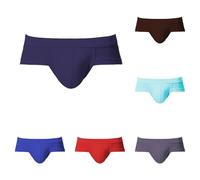 Mini boxeur pour homme taille basse lisse respirant extensible confortable avec poche bombée sans étiquette pour un usage quotidien, gris, M