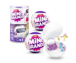 Mini Brands Fashion Série 4 2 Pack de ZURU - Jouet de Collection à Déballer avec 5 Mini Sacs Mode Mystère, Chaussures et Accessoires, Plus de 80 Styles à Collectionner, Violet
