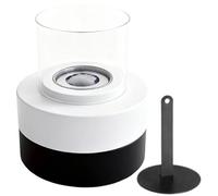 Mini Brasero De Table - Plateau Flamme Rond Compact, Chaleur D'appoint Extérieure, Portable, Brûleur Bureau En Métal | Petit Décoratif Pour La Chevet, Terrasse, Pique-nique, Balcon Matériaux Premium