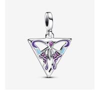 Mini breloque pendante - Pandora - 791437C01 - Argent sterling - Cristaux violet pâle - Émail bleu