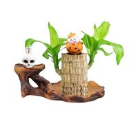 Mini Brésilien avec moine, cultivez votre propre chance, facile à entretenir, pour l'intérieur/extérieur, la chambre, la cuisine, le bureau, le jardin et (Coffee, 13cm)