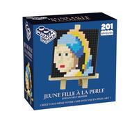 Mini-Briques Jeune Fille à la Perle - Créez Vous-même Votre Mini œuvre d’Art en Pixel-Art - 201 Briques de 4 mm avec Chevalet