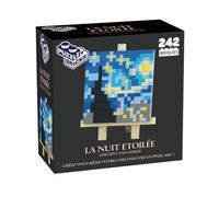 Mini-Briques Nuit Étoilée - Créez Vous-même Votre Mini œuvre d’Art en Pixel-Art - 242 Briques de 4 mm avec Chevalet