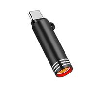 Mini briquet USB C de type C, coupe-vent, sans flamme, adaptateur allume-cigare sans batterie, téléphone de voyage pour briquet à air extérieur