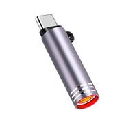 Mini briquet USB C de type C, coupe-vent, sans flamme, adaptateur allume-cigare sans batterie, téléphone de voyage pour briquet à air extérieur