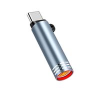 Mini briquet USB C de type C, coupe-vent, sans flamme, adaptateur allume-cigare sans batterie, téléphone de voyage pour briquet à air extérieur