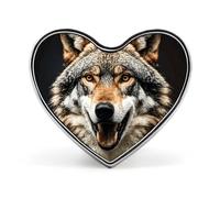 Mini broche classique en alliage d'aluminium avec cœur affamé comme un loup, 2,5 cm, pour sac à dos, chapeau, costume, veste, décoration de vêtements