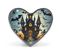 Mini broche classique en alliage d'aluminium en forme de cœur, citrouille, lanterne, château, 2,5 cm, pour sac à dos, chapeau, costume, veste, décoration de vêtements