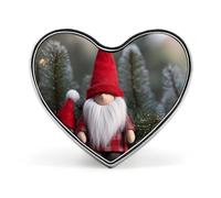 Mini broche classique en forme de nain de Noël en forme de cœur de 2,5 cm en alliage d'aluminium pour sac à dos, chapeau, costume, veste, décoration de vêtements