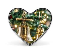 Mini broche de Noël classique en alliage d'aluminium de 2,5 cm en forme de cœur pour sac à dos, chapeau, costume, veste, décoration de vêtements