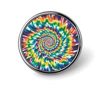 Mini broche ronde colorée en spirale de 2,5 cm en alliage d'aluminium pour sac à dos, chapeau, costume, veste, décoration de vêtements