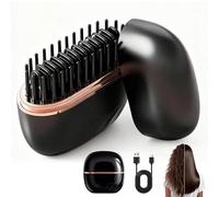 Mini brosse à lisser sans fil portable sans fil lisseur à cheveux 3 vitesses contrôle de la température mini lisseur pour femmes idéal pour les voyages à la maison