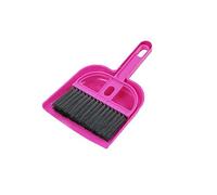 Mini brosse à poussière en plastique portable pour nettoyer la cage des animaux, cochons d'Inde, lapins, hamsters, reptiles (rouge)
