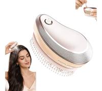 Mini brosse à vapeur électrique pour cheveux, peigne de massage électrique 2 en 1 avec double dents interchangeables, nano brume portable pour réduire les frisottis, nourrir les cheveux, démêler