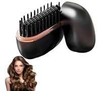 Mini Brosse Chauffante, Brosse Coiffante, Peigne Chauffant, Mini Lisseur Sans Fil, Lisseur De Voyage, Appareils Et Outils De Coiffure, Pour Cheveux Lisses & Boucles (Noir)