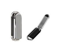 Mini Brosse Cheveux avec Miroir,Petite Brosse a Cheveux Pliable Portable Brosse à Cheveux avec Fonction de Massage e Miroir Amovible pour Gymnases écoles Piscines Lieux Extérieurs