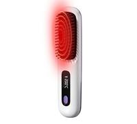 Mini Brosse Lissante Sans Fil - Peigne Chauffant, Brosse Lissante Portable, Anti-Brûlure, 3 Niveaux De Température 160-200°C, Brosses Chauffante Rechargeable, Chauffage Rapide, Pour Femmes Et Hommes